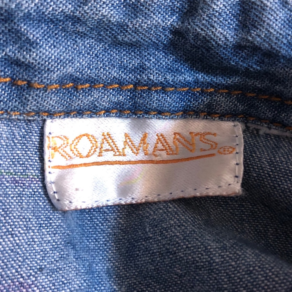 Roaman's Denim Midi Ruffle Front Dress 3X EUC - Host Pick 10/13/25 - Picture 11 of 16